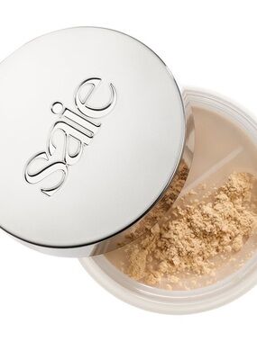 Saie Airset Radiant Translucent Loose Setting Powder in Matte Beige-Grey Compact